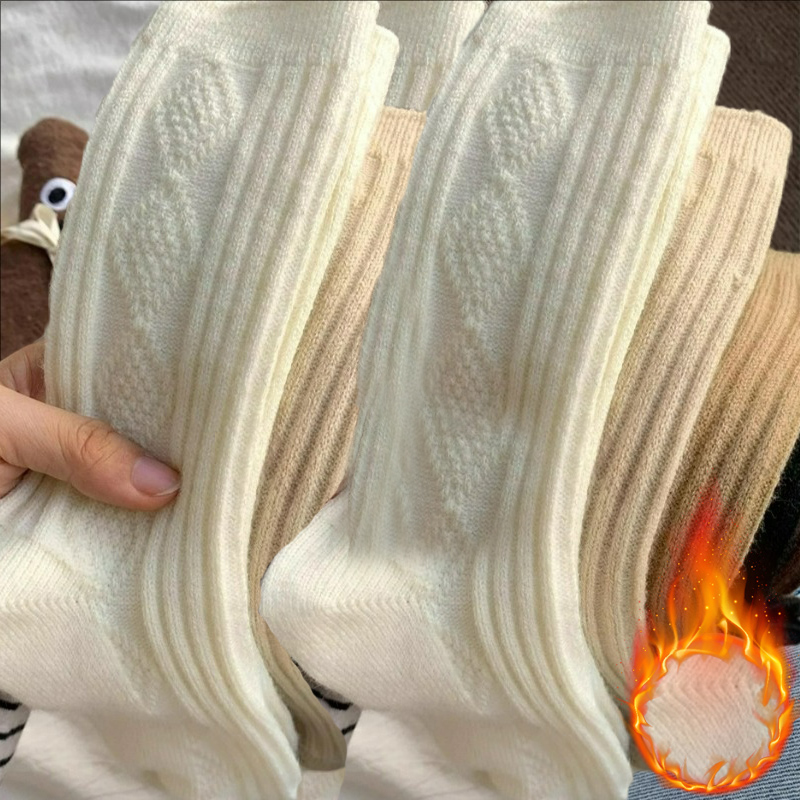 Thermal Sock Wool - 3 أزواج من الجوارب الصوفية الكشميرية