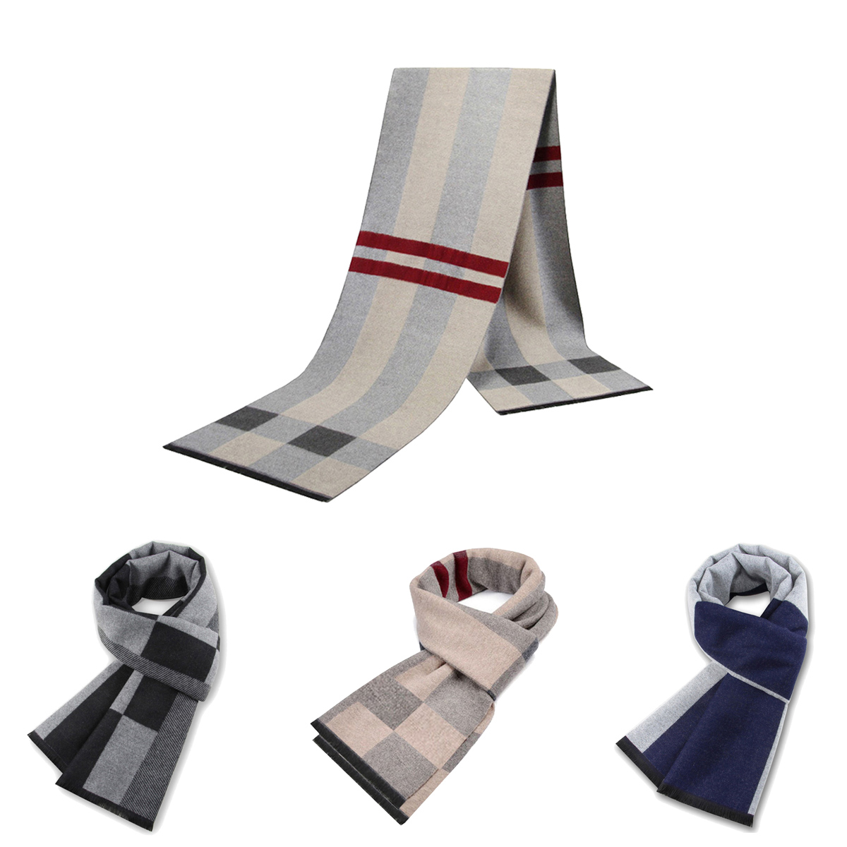 Wool Scarf Men - الرجال وشاح للرجل الشتاء نسخة شال