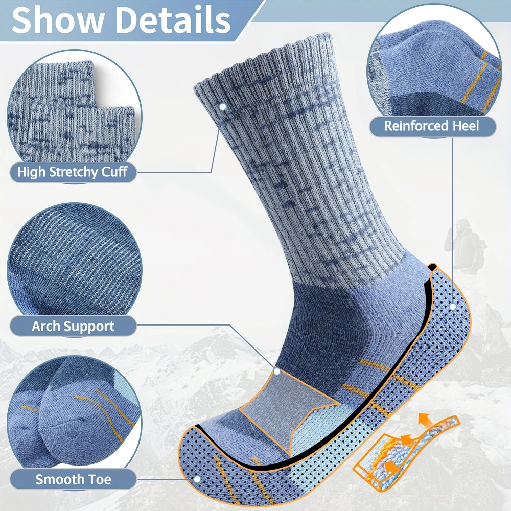 5 أزواج من الجوارب الصوفية الن - مراجعة Thermal Sock Wool وسعره