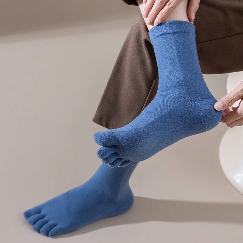 رجل الصوف خمسة أصابع الجوارب ق - مراجعة Thermal Sock Wool وسعره