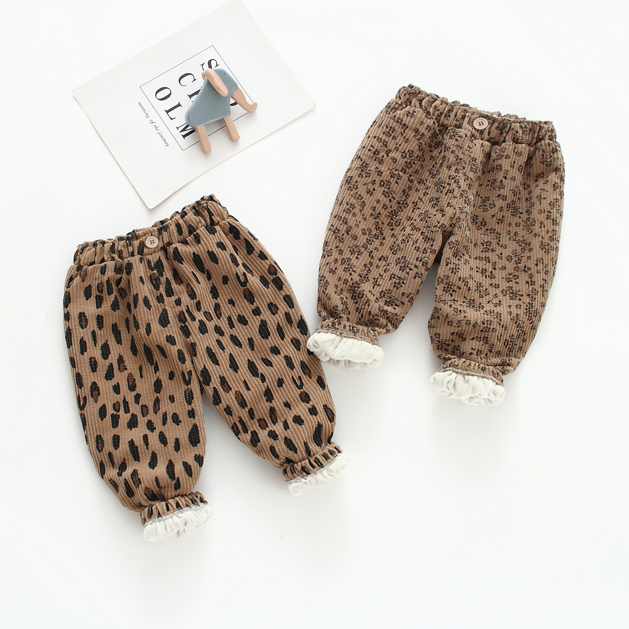 طفل أطفال سروال قصير صوف مبطن  - مراجعة Corduroy Pant Warm وسعره