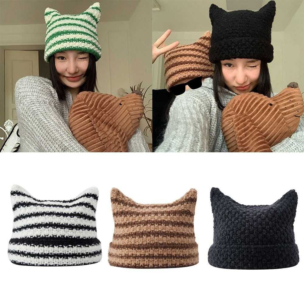 قبعات نسائية مدببة للجنسين للخ - مراجعة Knit Beanie Hat Warm وسعره