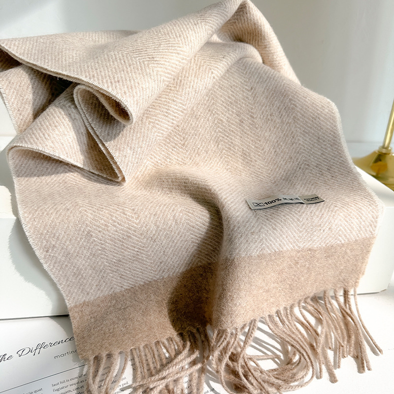 وشاح من الصوف النقي 100% للنسا - مراجعة Wool Scarf Men وسعره