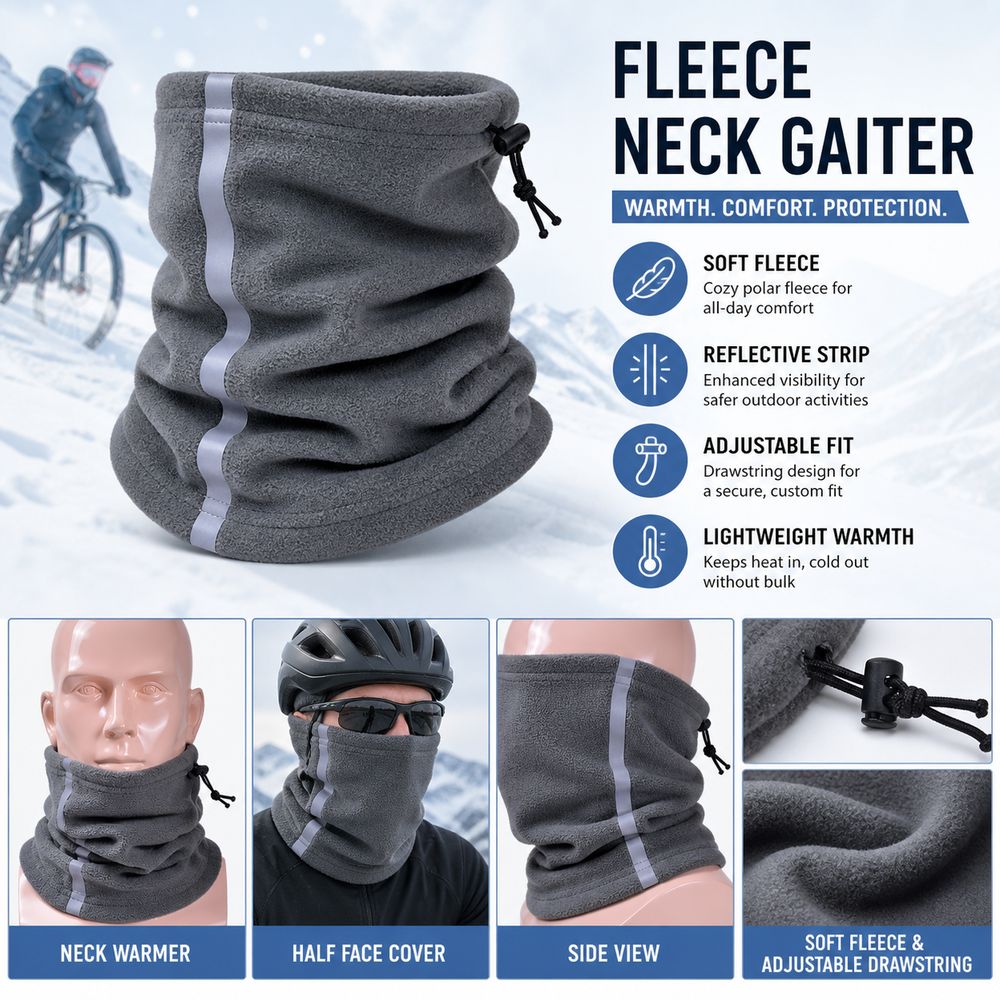 غطاء رقبة من الصوف القطبي قابل - مراجعة Neck Gaiter Fleece وسعره